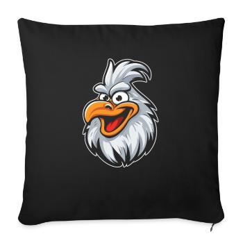 Chicken Hen Funny - Sofa pillowcase 17,3'' x 17,3'' (45 x 45 cm) - black - Front