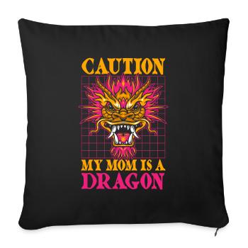 Year of the Dragon 2024 - Sofa pillowcase 17,3'' x 17,3'' (45 x 45 cm) - black - Front
