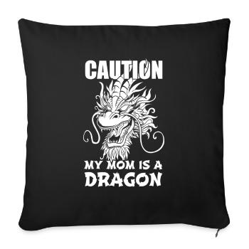 Year of the Dragon 2024 - Sofa pillowcase 17,3'' x 17,3'' (45 x 45 cm) - black - Front