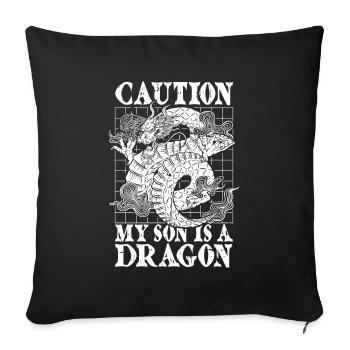 Year of the Dragon 2024 - Sofa pillowcase 17,3'' x 17,3'' (45 x 45 cm) - black - Front