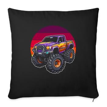 Monster Truck - Sofa pillowcase 17,3'' x 17,3'' (45 x 45 cm) - black - Front