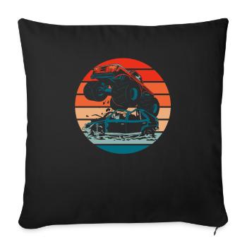 Monster Truck - Housse de coussin décorative 45 x 45 cm - noir - Devant