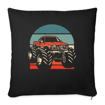 Monster Truck - Housse de coussin décorative 45 x 45 cm - noir - Devant