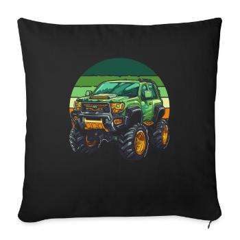 Monster Truck - Housse de coussin décorative 45 x 45 cm - noir - Devant