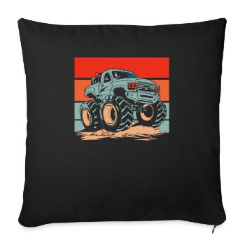 Monster Truck - Sofa pillowcase 17,3'' x 17,3'' (45 x 45 cm) - black - Front