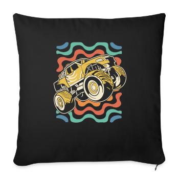 Monster Truck - Housse de coussin décorative 45 x 45 cm - noir - Devant