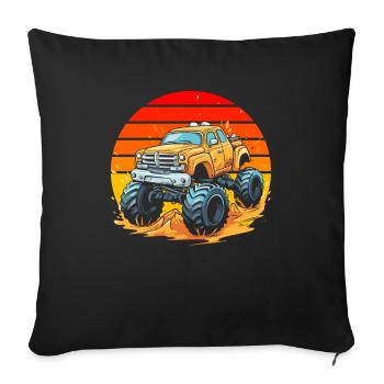 Monster Truck - Sofa pillowcase 17,3'' x 17,3'' (45 x 45 cm) - black - Front