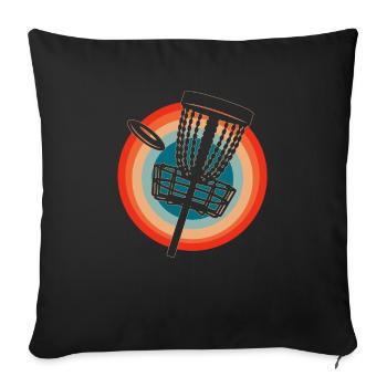 Frisbee Golf Disc Golf - Sofa pillowcase 17,3'' x 17,3'' (45 x 45 cm) - black - Front