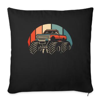 Monster Truck - Housse de coussin décorative 45 x 45 cm - noir - Devant