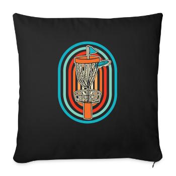 Frisbee Golf Disc Golf - Sofa pillowcase 17,3'' x 17,3'' (45 x 45 cm) - black - Front