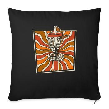 Frisbee Golf Disc Golf - Sofa pillowcase 17,3'' x 17,3'' (45 x 45 cm) - black - Front