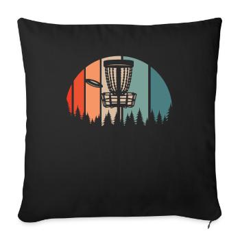 Frisbee Golf Disc Golf - Sofa pillowcase 17,3'' x 17,3'' (45 x 45 cm) - black - Front