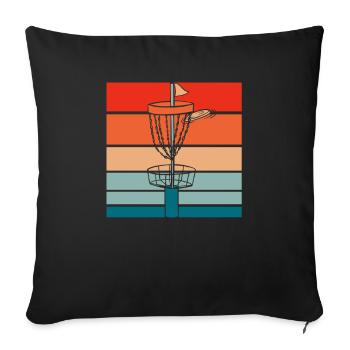 Frisbee Golf Disc Golf - Sofa pillowcase 17,3'' x 17,3'' (45 x 45 cm) - black - Front