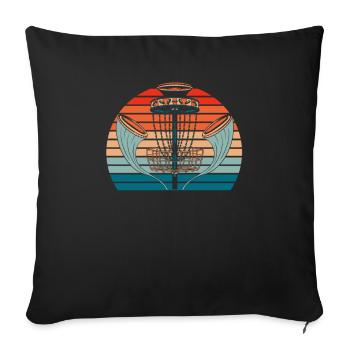 Frisbee Golf Disc Golf - Sofakissenbezug 45 x 45 cm - Schwarz - Vorne
