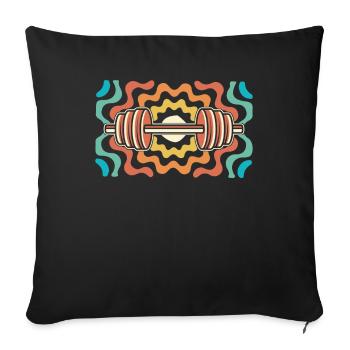 Fitness - Sofa pillowcase 17,3'' x 17,3'' (45 x 45 cm) - black - Front