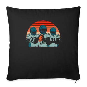 American football - Sofa pillowcase 17,3'' x 17,3'' (45 x 45 cm) - black - Front
