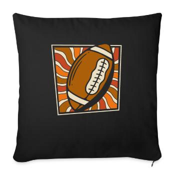 Football américain - Housse de coussin décorative 45 x 45 cm - noir - Devant