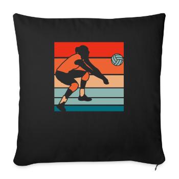 Volley-ball Volley-ball - Housse de coussin décorative 45 x 45 cm - noir - Devant