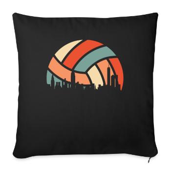 Volleyball Volleyballer - Sofakissenbezug 45 x 45 cm - Schwarz - Vorne