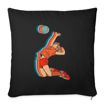 Volley-ball Volley-ball - Housse de coussin décorative 45 x 45 cm - noir - Devant