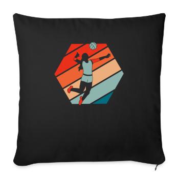 Volley-ball Volley-ball - Housse de coussin décorative 45 x 45 cm - noir - Devant