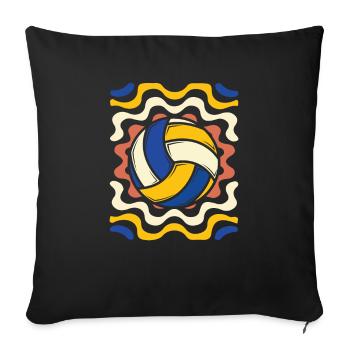 Volley-ball Volley-ball - Housse de coussin décorative 45 x 45 cm - noir - Devant