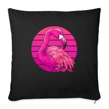 Flamingo - Sofakissenbezug 45 x 45 cm - Schwarz - Vorne