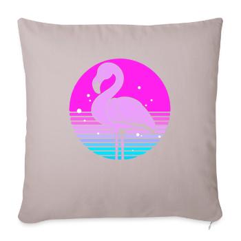 Flamingo - Sofakissenbezug 45 x 45 cm - helles Taupe - Vorne
