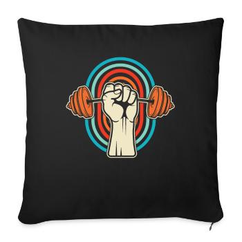 Fitness - Sofa pillowcase 17,3'' x 17,3'' (45 x 45 cm) - black - Front