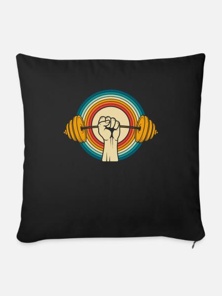 Fitness - Sofakissenbezug 45 x 45 cm - Schwarz