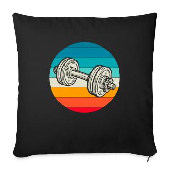 Fitness - Sofa pillowcase 17,3'' x 17,3'' (45 x 45 cm) - black - Front