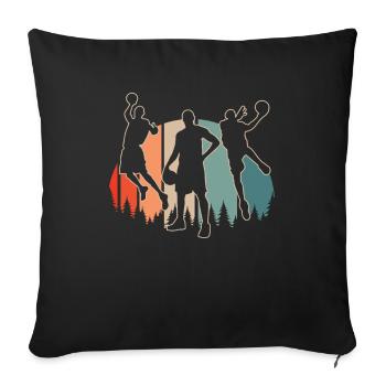 Joueur de basket-ball - Housse de coussin décorative 45 x 45 cm - noir - Devant