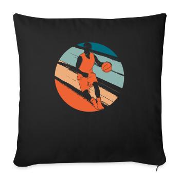 Joueur de basket-ball - Housse de coussin décorative 45 x 45 cm - noir - Devant