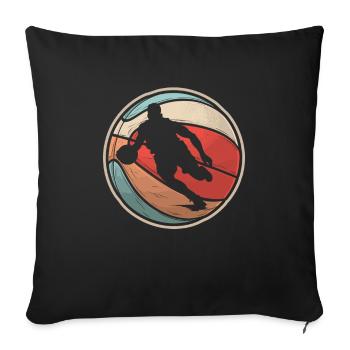 Joueur de basket-ball - Housse de coussin décorative 45 x 45 cm - noir - Devant