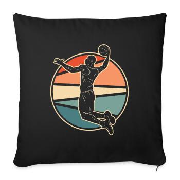 Joueur de basket-ball - Housse de coussin décorative 45 x 45 cm - noir - Devant
