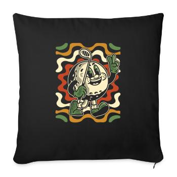 Golf Golfer Golfen - Sofakissenbezug 45 x 45 cm - Schwarz - Vorne