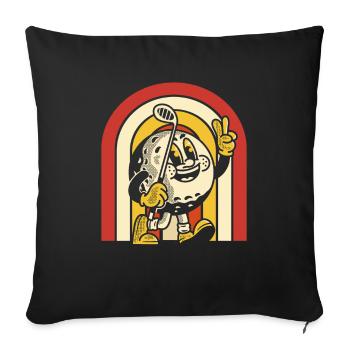 Golf Golfers Golfing - Sofa pillowcase 17,3'' x 17,3'' (45 x 45 cm) - black - Front