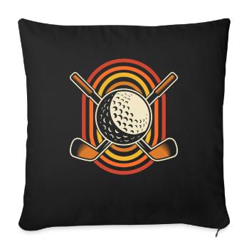 Golf Golfeurs Golfeurs - Housse de coussin décorative 45 x 45 cm - noir - Devant