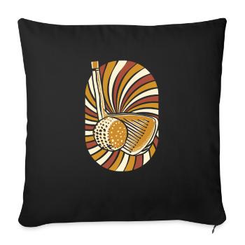 Golf Golfer Golfen - Sofakissenbezug 45 x 45 cm - Schwarz - Vorne