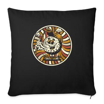 Golf Golfeurs Golfeurs - Housse de coussin décorative 45 x 45 cm - noir - Devant