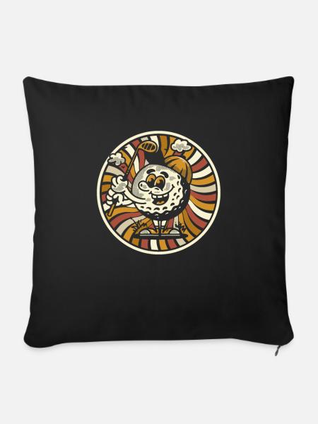 Golf Golfer Golfen - Sofakissenbezug 45 x 45 cm - Schwarz