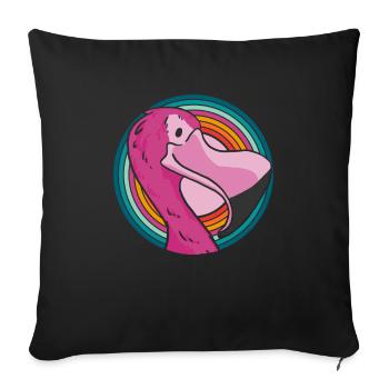 Flamingo - Sofakissenbezug 45 x 45 cm - Schwarz - Vorne