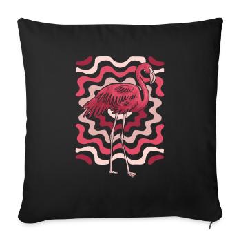 Flamingo - Sofakissenbezug 45 x 45 cm - Schwarz - Vorne