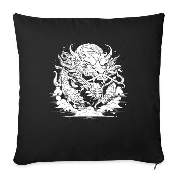 Year of the Dragon 2024 - Sofa pillowcase 17,3'' x 17,3'' (45 x 45 cm) - black - Front