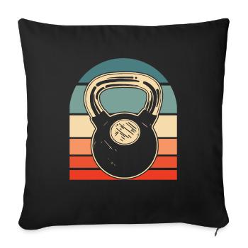 Fitness - Sofa pillowcase 17,3'' x 17,3'' (45 x 45 cm) - black - Front