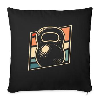 Fitness - Sofa pillowcase 17,3'' x 17,3'' (45 x 45 cm) - black - Front