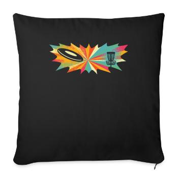 Frisbee Golf Disc Golf - Sofa pillowcase 17,3'' x 17,3'' (45 x 45 cm) - black - Front