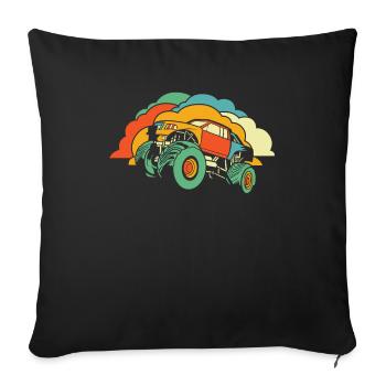 Monster Truck - Housse de coussin décorative 45 x 45 cm - noir - Devant