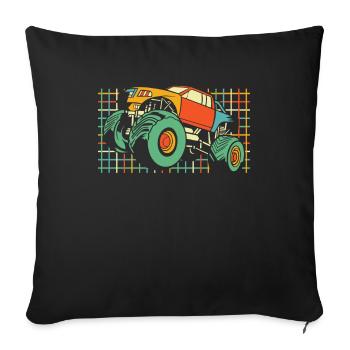 Monster Truck - Housse de coussin décorative 45 x 45 cm - noir - Devant