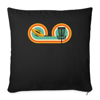 Frisbee Golf Disc Golf - Sofa pillowcase 17,3'' x 17,3'' (45 x 45 cm) - black - Front